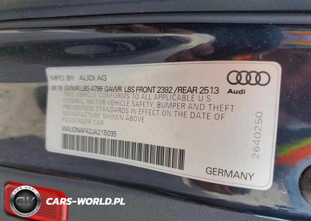 2018 Audi A4 Premium VIN:WAUDNAF42JA215035 - 12