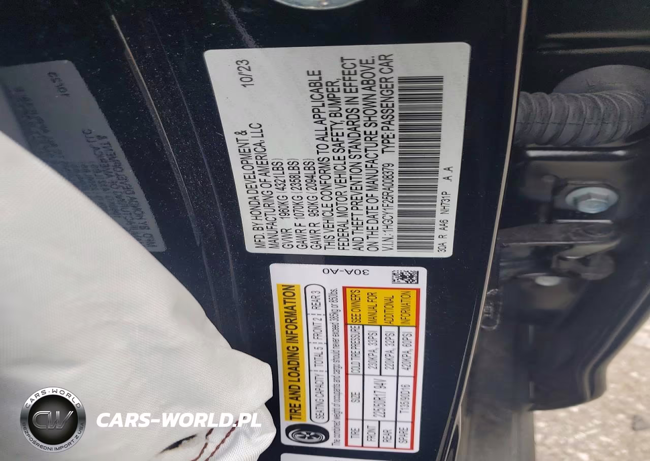 2024 Honda Accord Lx VIN:1HGCY1F25RA008379 - 12