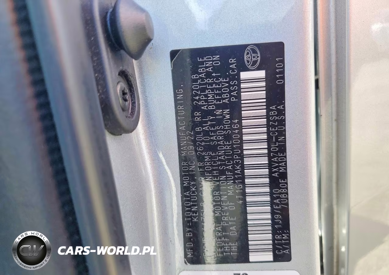 2023 Toyota Camry Se VIN:4T1G11AK3PU100464 - 12