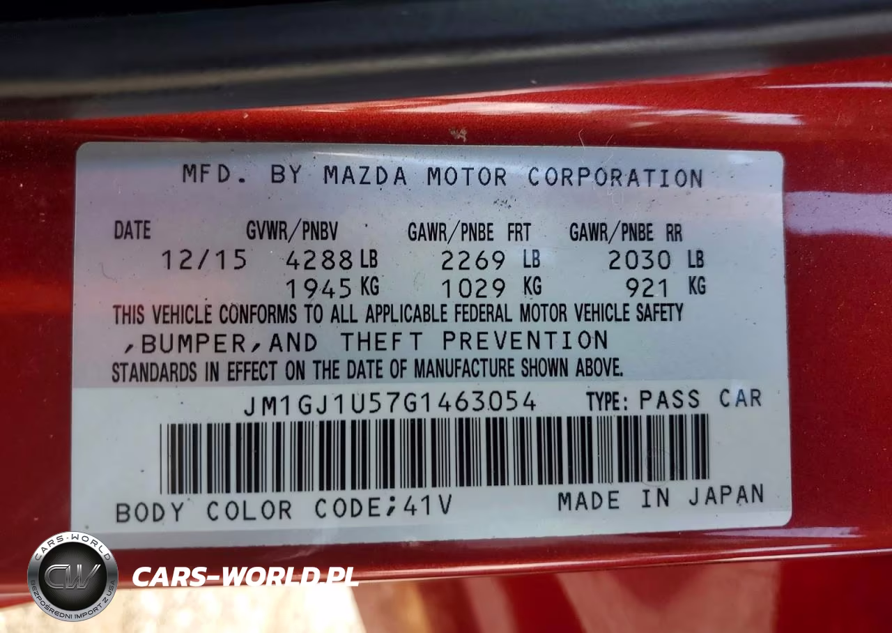 2016 Mazda 6 Sport VIN:JM1GJ1U57G1463054 - 12