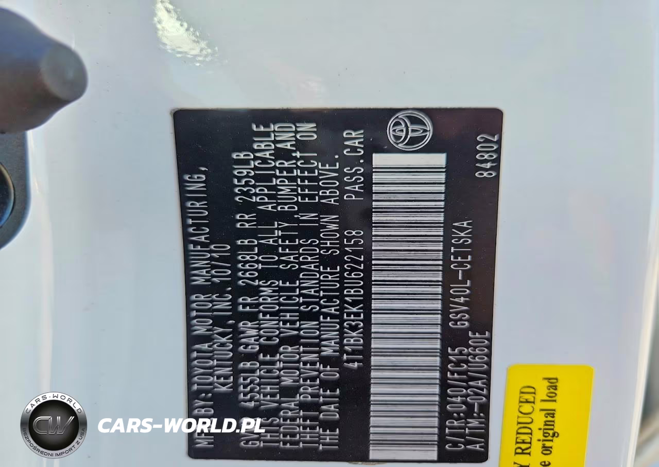 2011 Toyota Camry Se V6 VIN:4T1BK3EK1BU622158 - 12