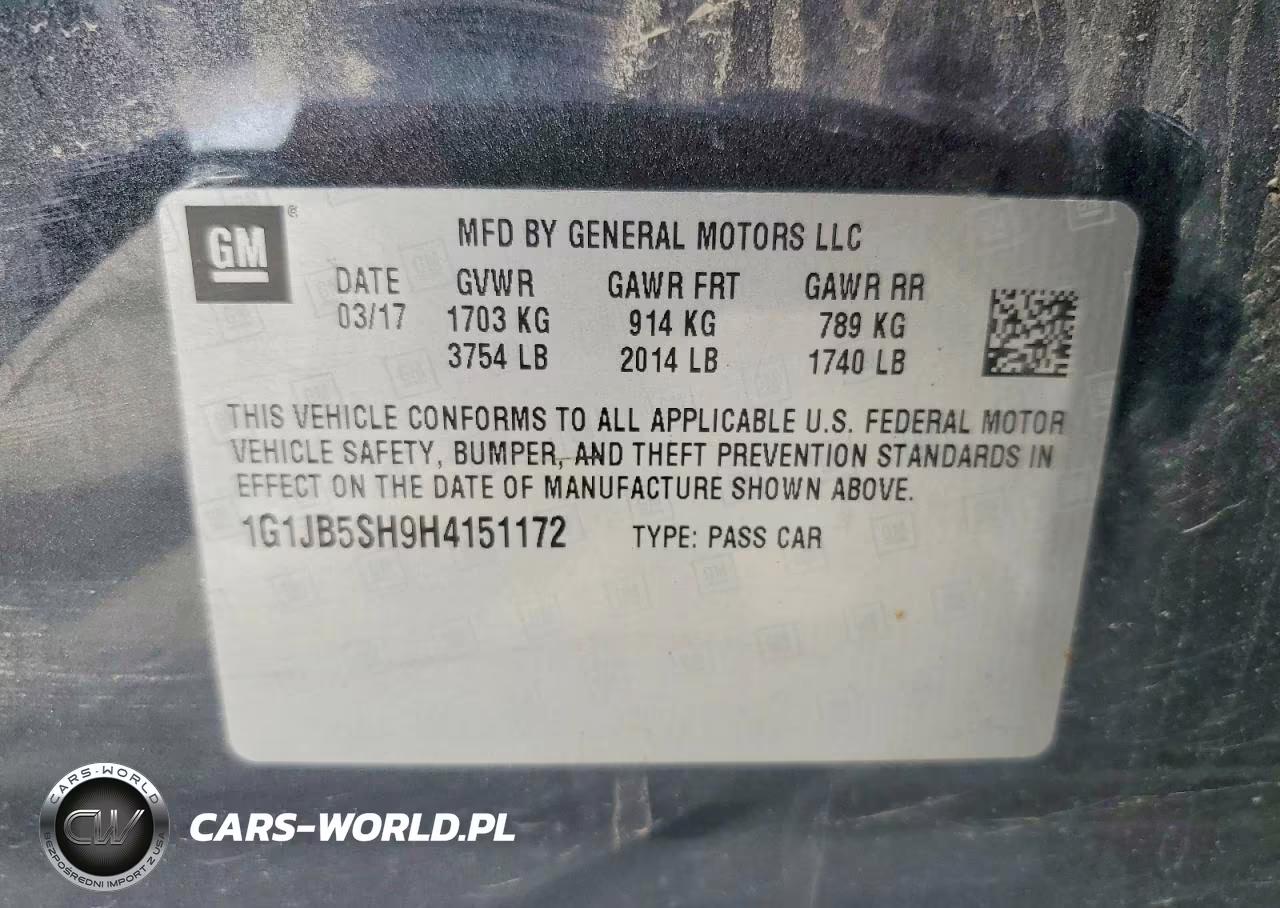 2017 Chevrolet Sonic Ls VIN:1G1JB5SH9H4151172 - 12