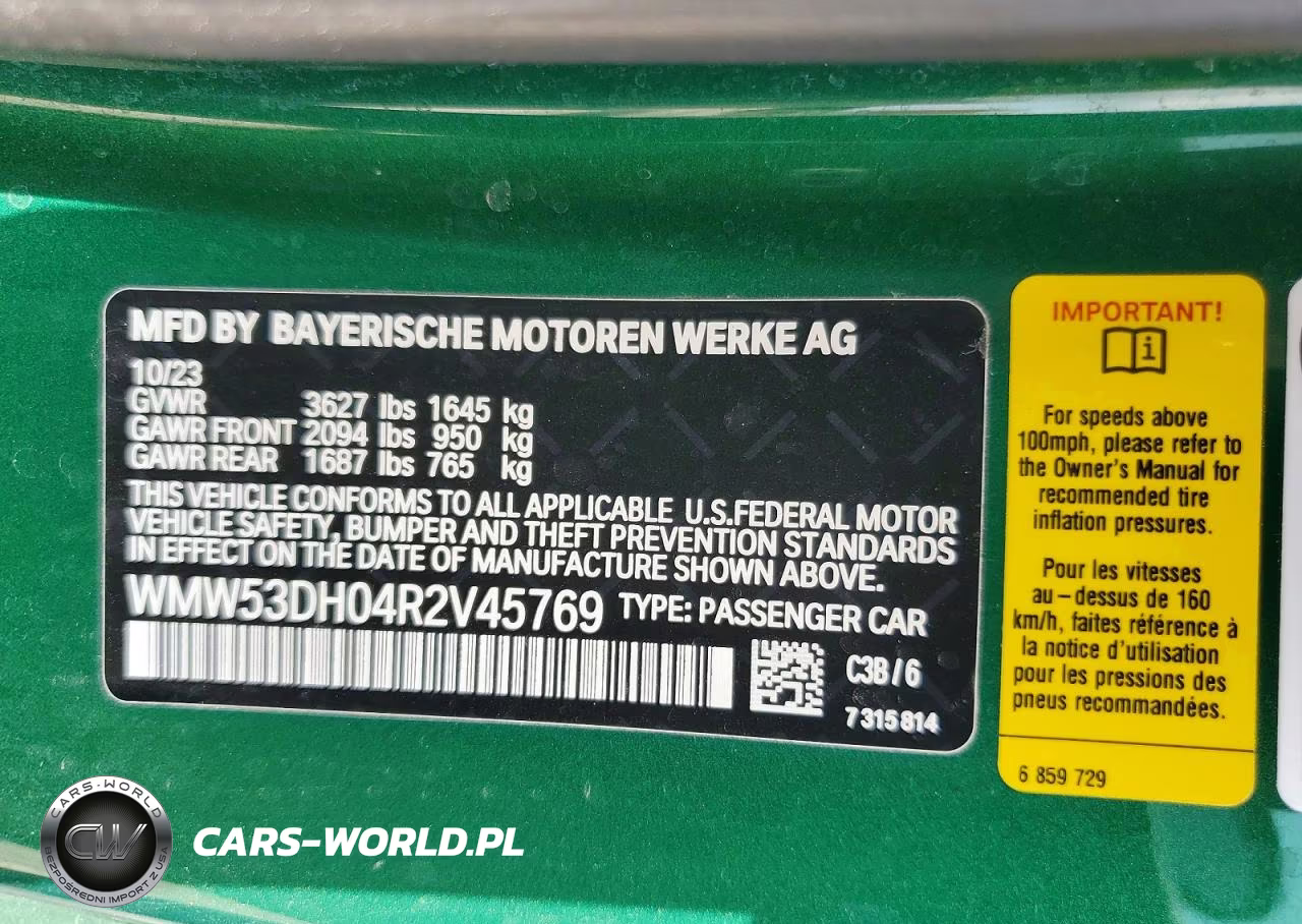 2024 Mini Cooper S VIN:WMW53DH04R2V45769 - 12