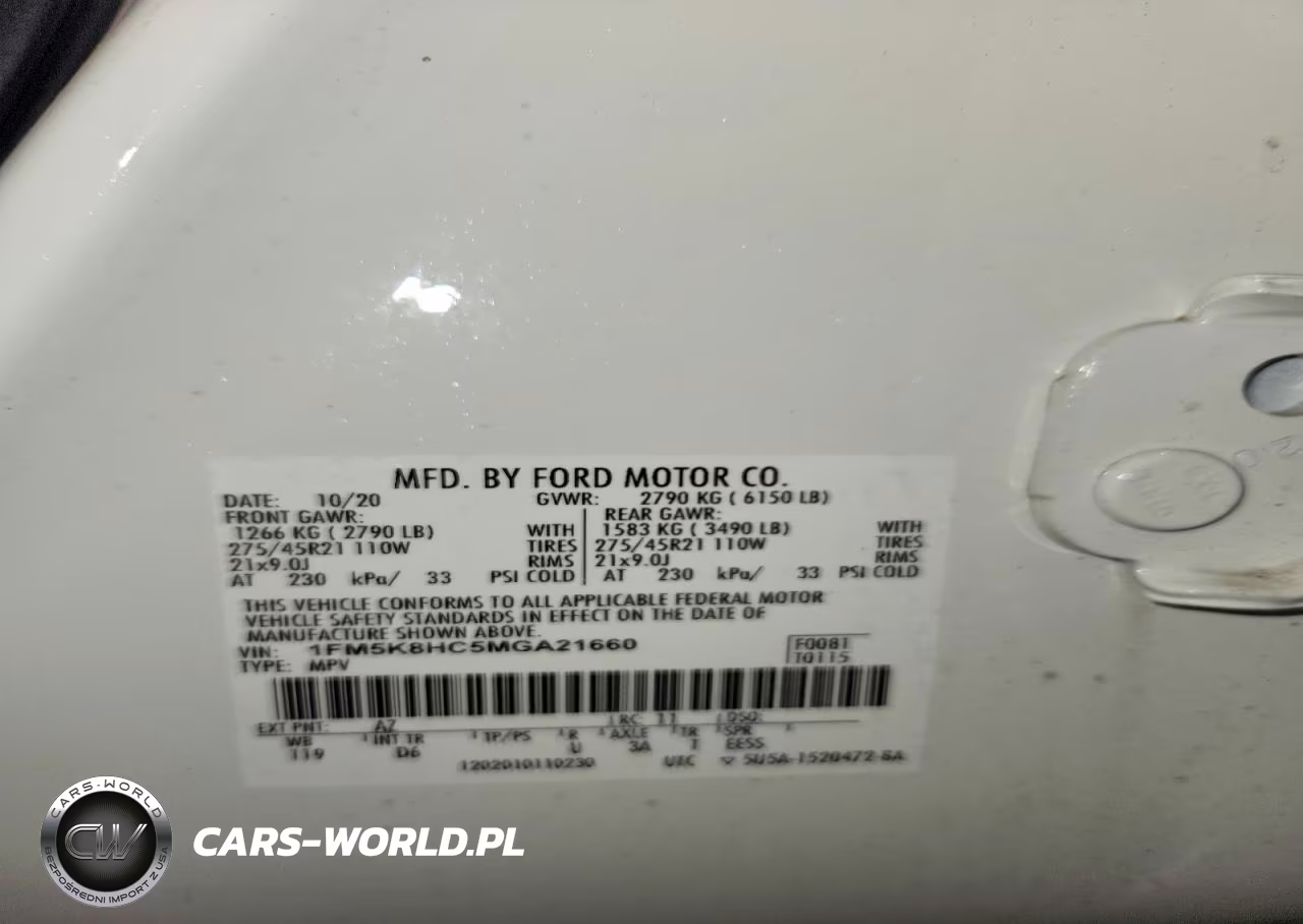 2021 Ford Explorer Platinum VIN:1FM5K8HC5MGA21660 - 13