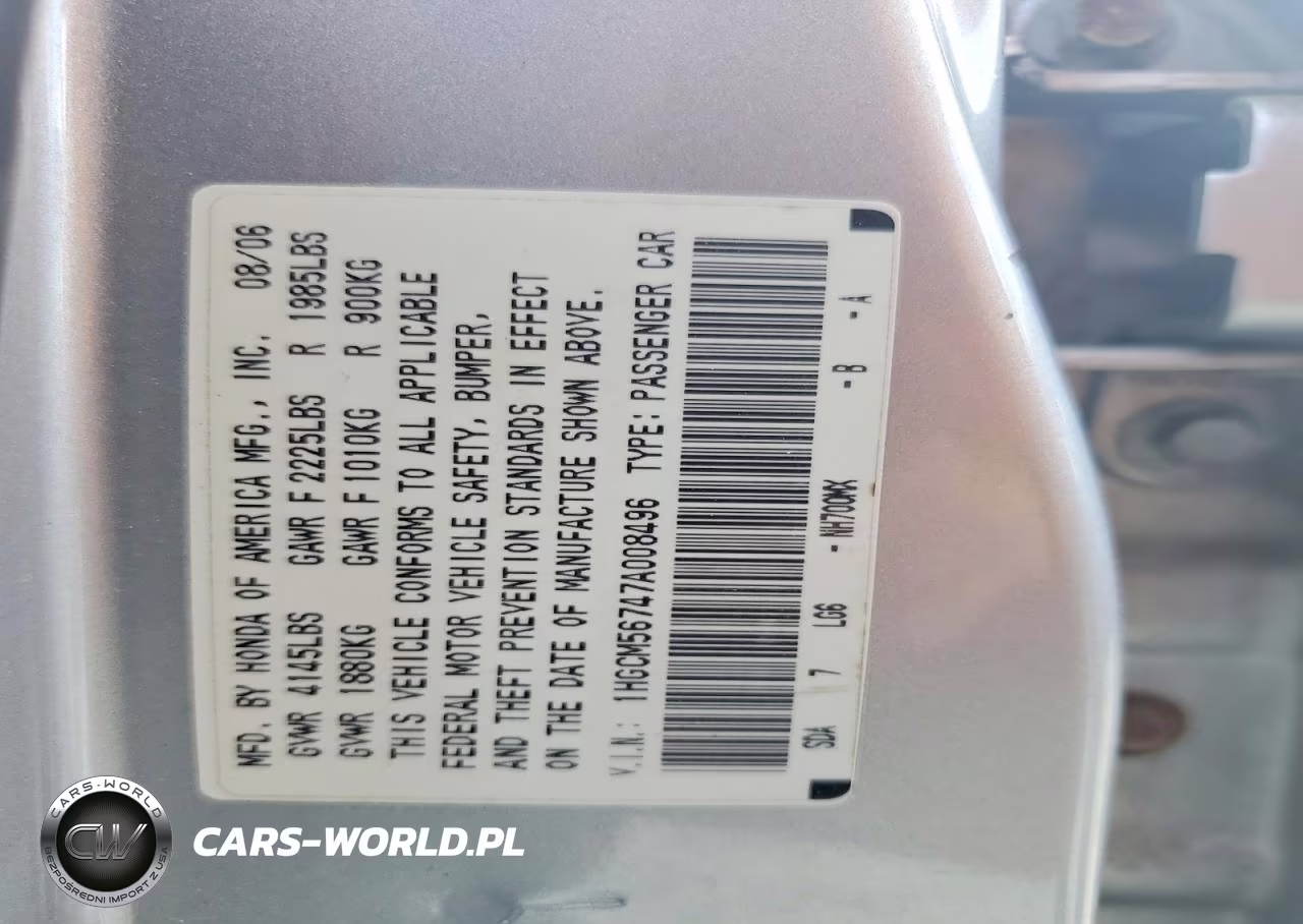 2007 Honda Accord Ex VIN:1HGCM56747A008496 - 13