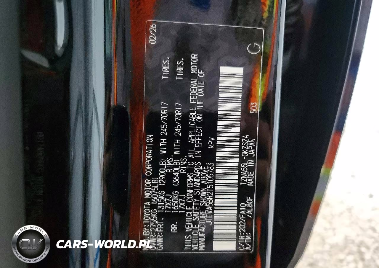 2026 Toyota 4Runner Sr5 VIN:JTEVA5BR2T5105783 - 13