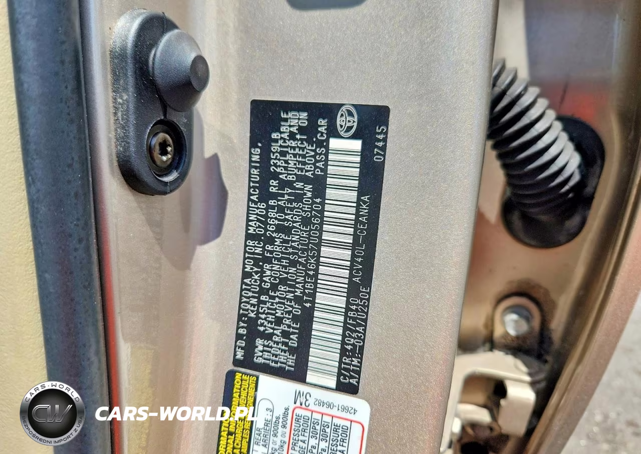 2007 Toyota Camry Le VIN:4T1BE46K57U056704 - 13