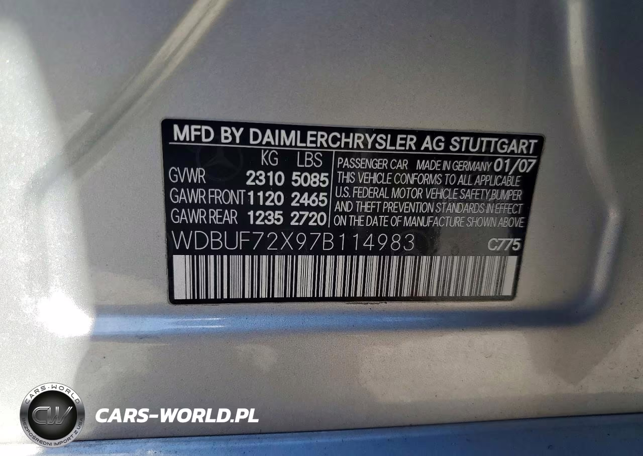 2007 Mercedes-Benz E 550 VIN:WDBUF72X97B114983 - 13