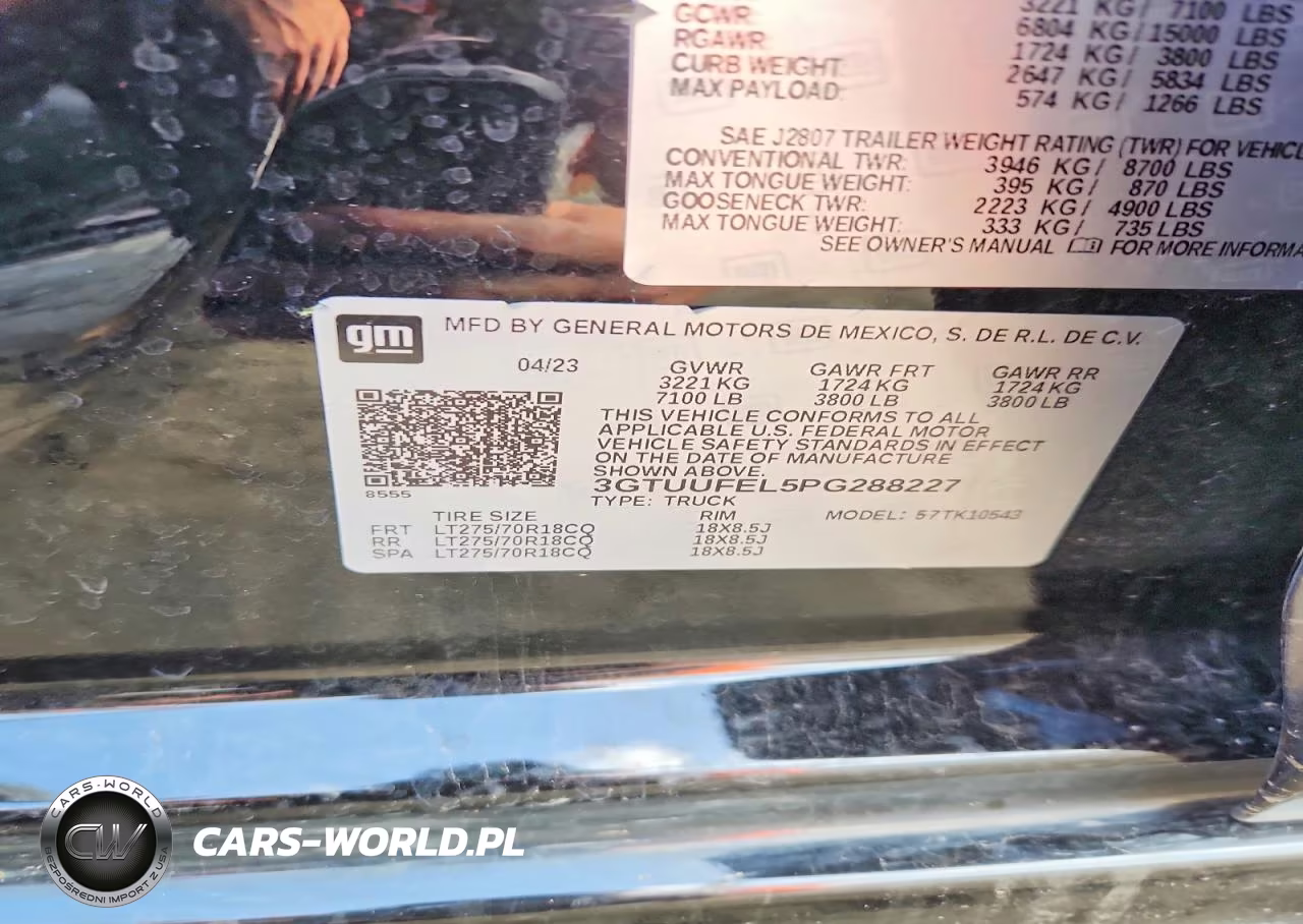 2023 GMC Sierra K1500 At4X VIN:3GTUUFEL5PG288227 - 12