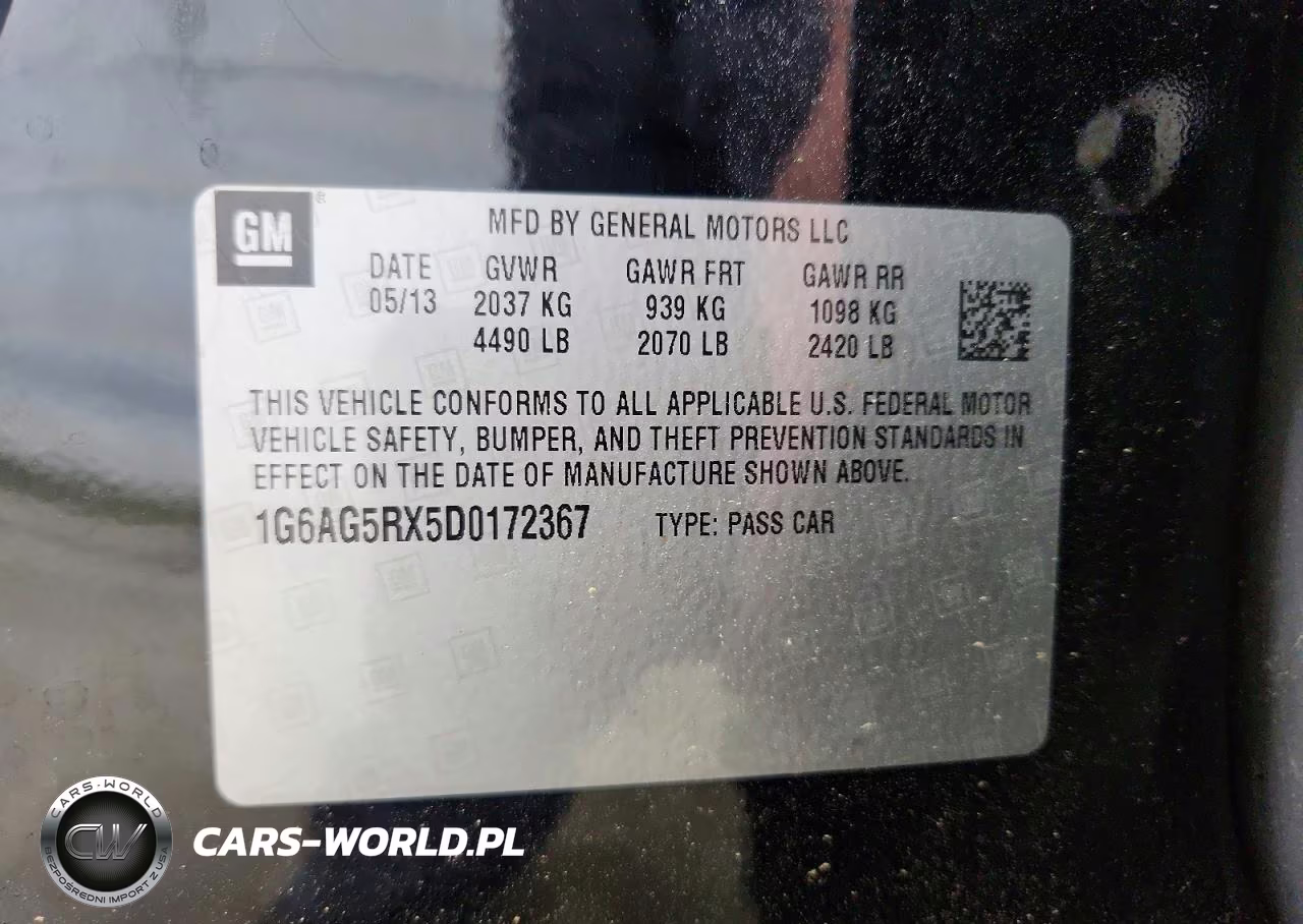2013 Cadillac Ats VIN:1G6AG5RX5D0172367 - 12