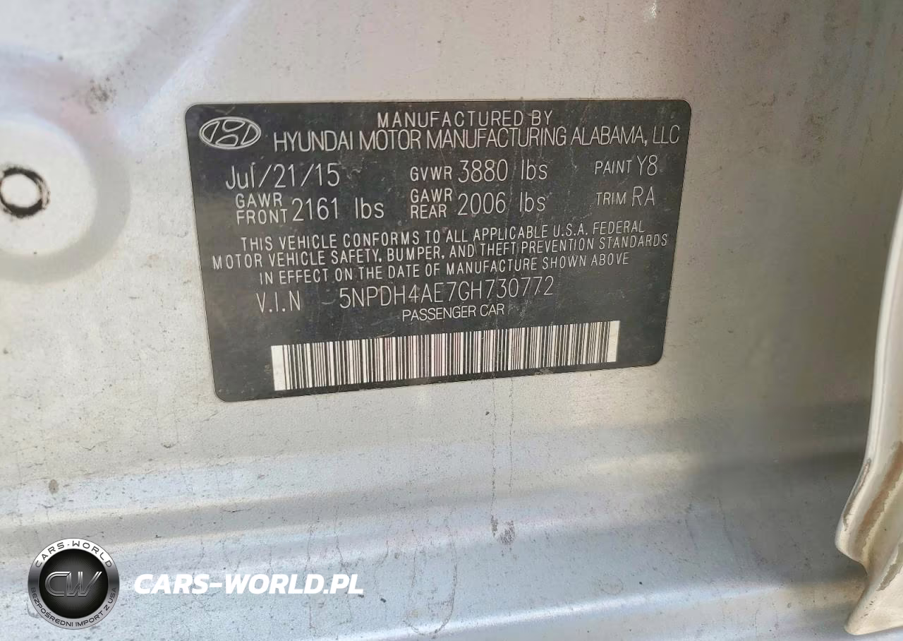 2016 Hyundai Elantra Se VIN:5NPDH4AE7GH730772 - 12