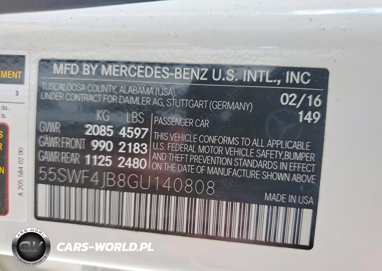 2016 Mercedes-Benz C VIN:55SWF4JB8GU140808 - 12