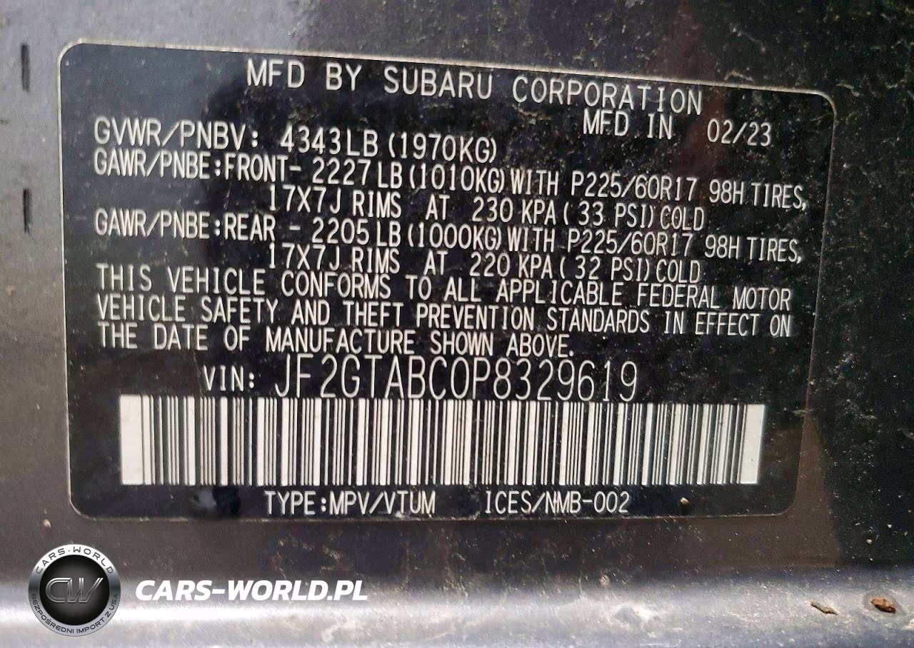 2023 Subaru Crosstrek VIN:JF2GTABC0P8329619 - 13