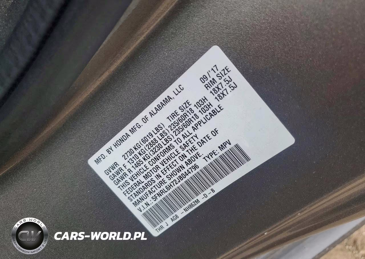 2018 Honda Odyssey Exl VIN:5FNRL6H72JB044796 - 13