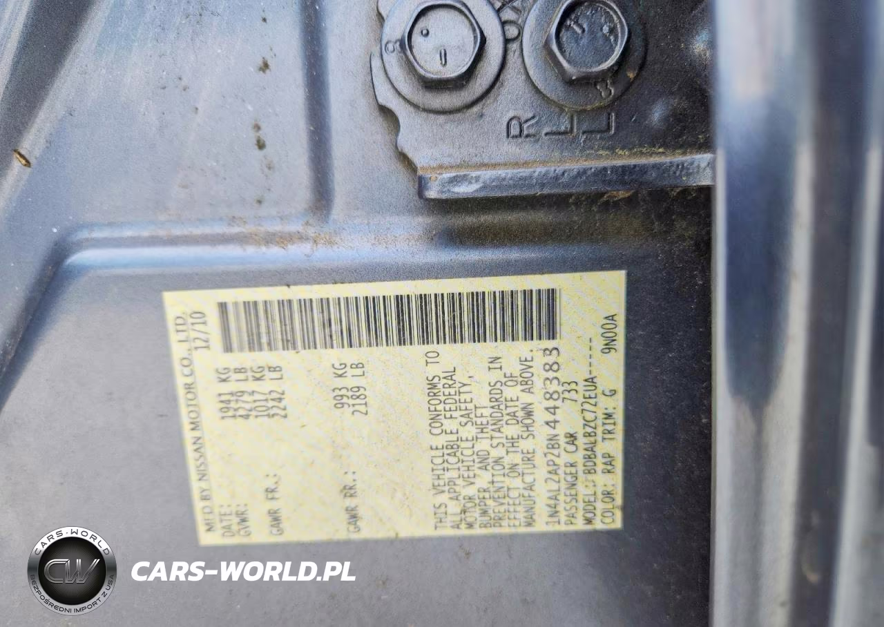 2011 Nissan Altima VIN:1N4AL2AP2BN448383 - 12