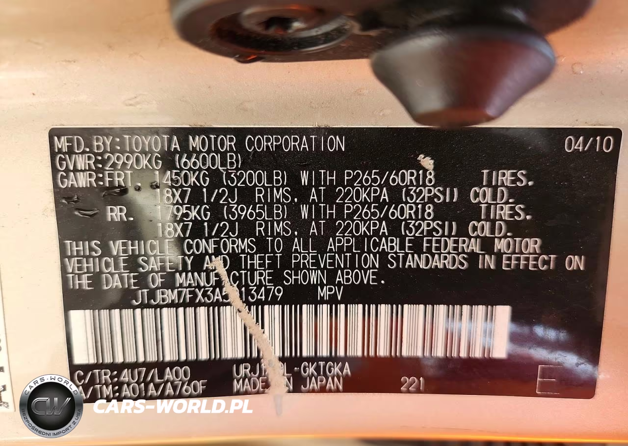 2010 Lexus Gx 460 VIN:JTJBM7FX3A5013479 - 13