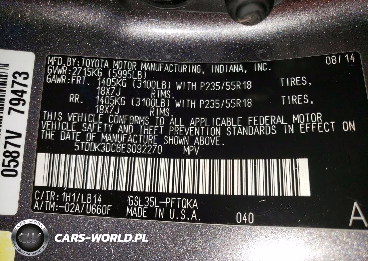 2014 Toyota Sienna Xle 7-Passenger VIN:5TDDK3DC6ES092270 - 13