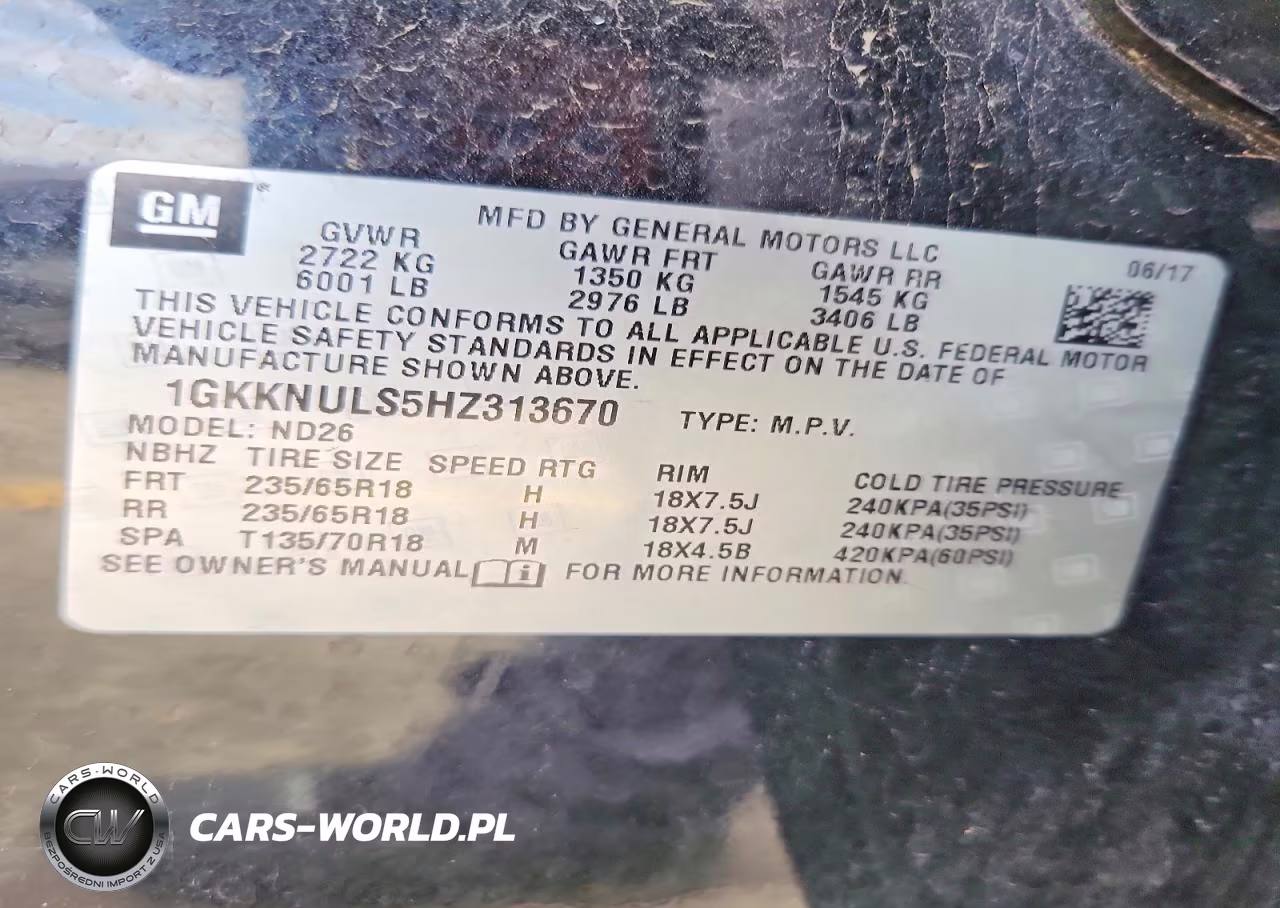 2017 GMC Acadia Slt-1 VIN:1GKKNULS5HZ313670 - 13