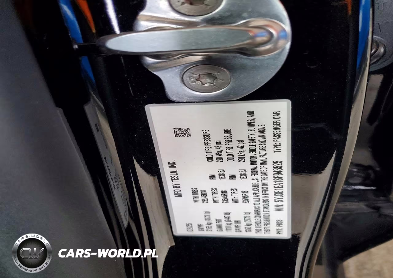 2025 Tesla Model 3 VIN:5YJ3E1EA1SF943525 - 12