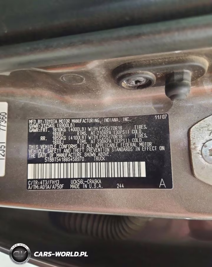 2008 Toyota Tundra Sr5 VIN:5TBBT54188S458970 - 12