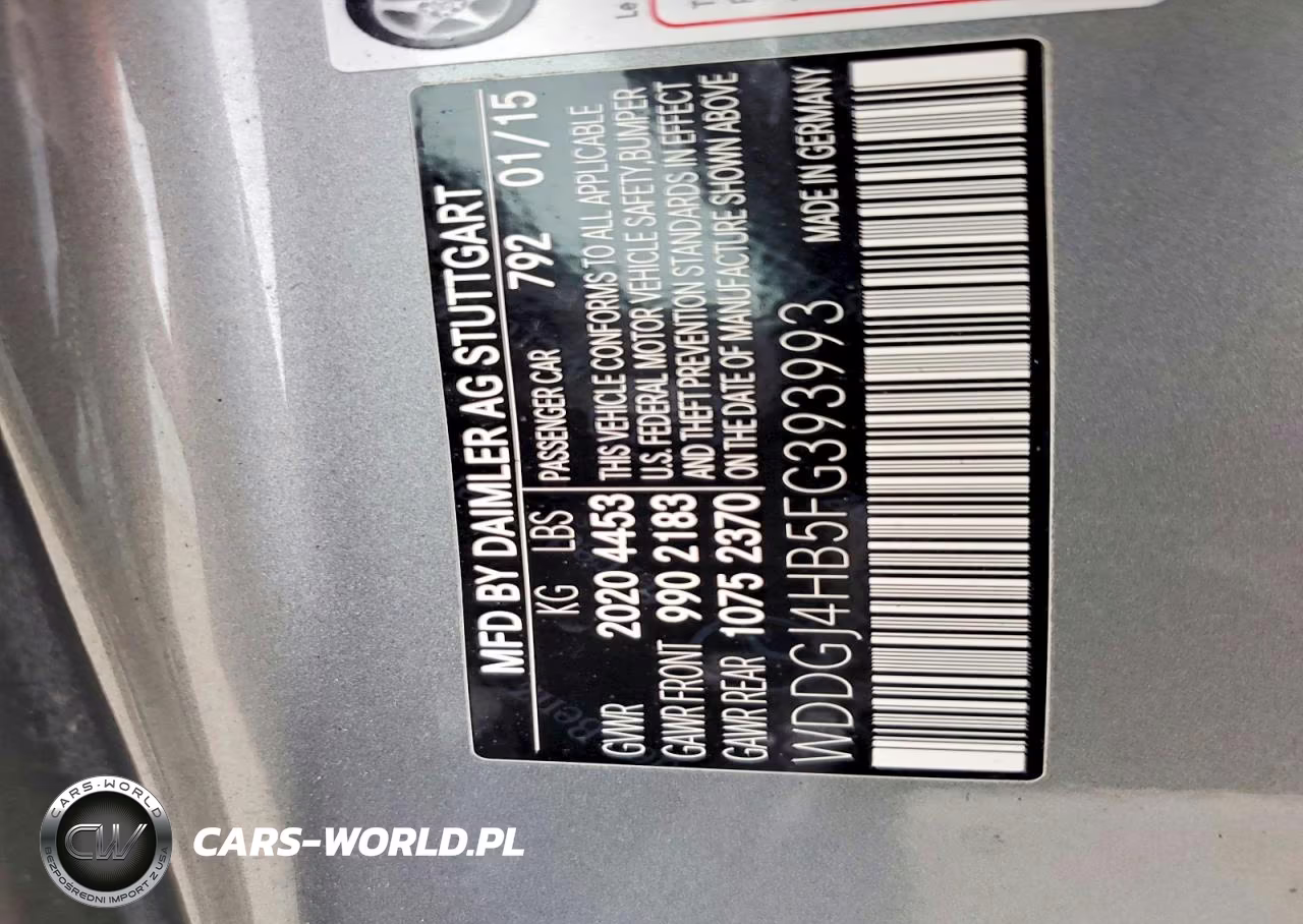 2015 Mercedes-Benz C 250 VIN:WDDGJ4HB5FG393993 - 12