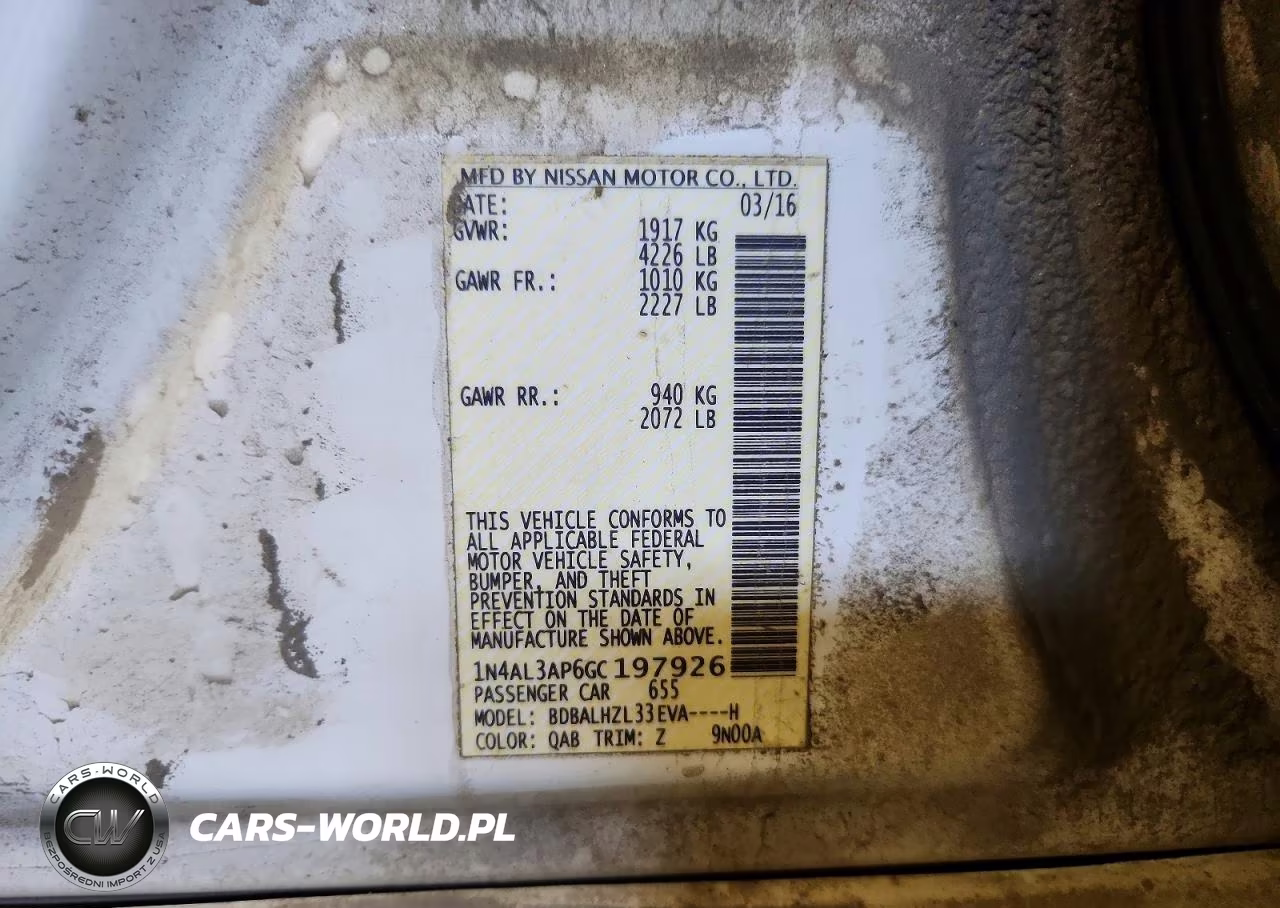 2016 Nissan Altima 2.5 Sr VIN:1N4AL3AP6GC197926 - 12