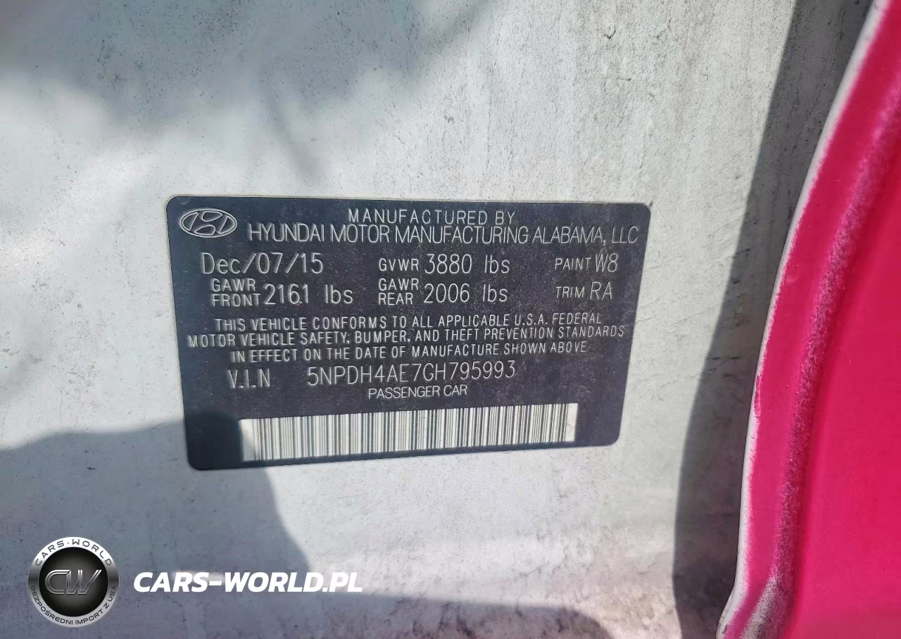 2016 Hyundai Elantra Se VIN:5NPDH4AE7GH795993 - 13