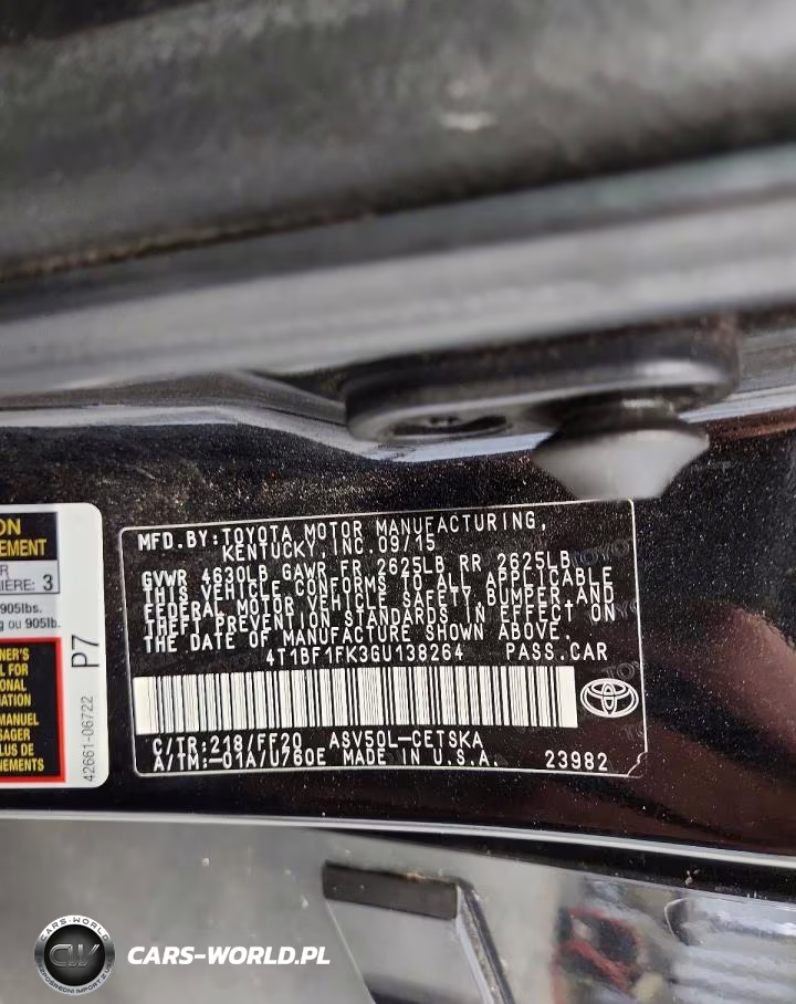2016 Toyota Camry Se VIN:4T1BF1FK3GU138264 - 12
