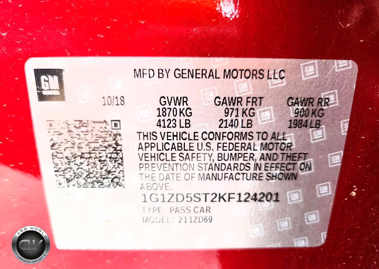 2019 Chevrolet Malibu Lt VIN:1G1ZD5ST2KF124201 - 12