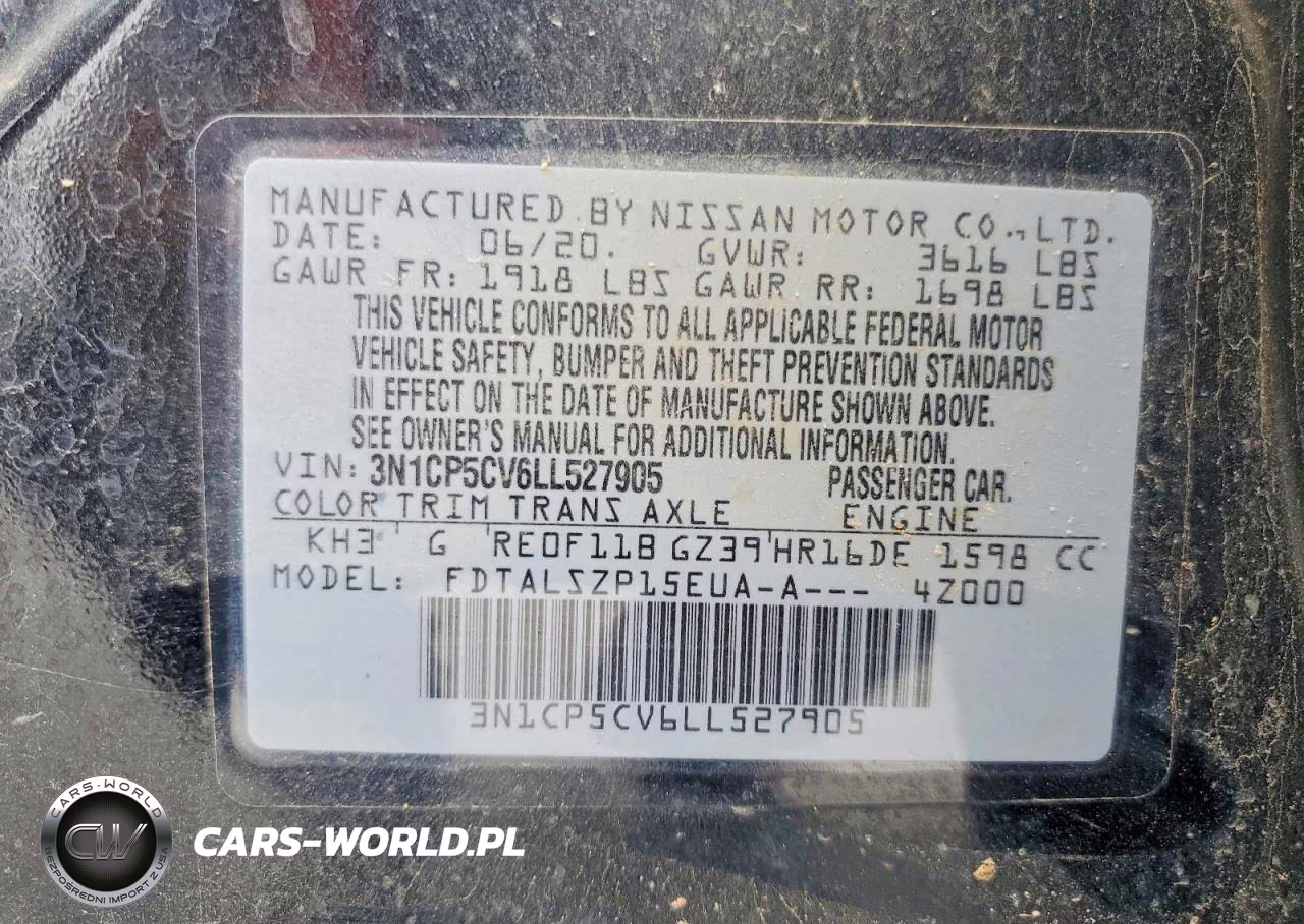 2020 Nissan Kicks Sv VIN:3N1CP5CV6LL527905 - 13