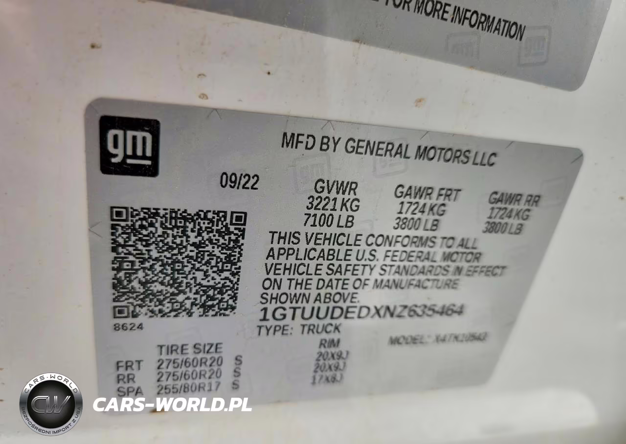2022 GMC Sierra K1500 Slt VIN:1GTUUDEDXNZ635464 - 12