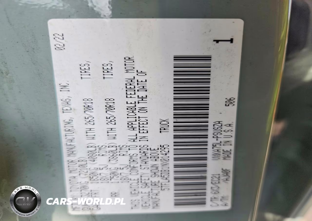 2022 Toyota Tundra Sr5 VIN:5TFLA5DB1NX014295 - 12