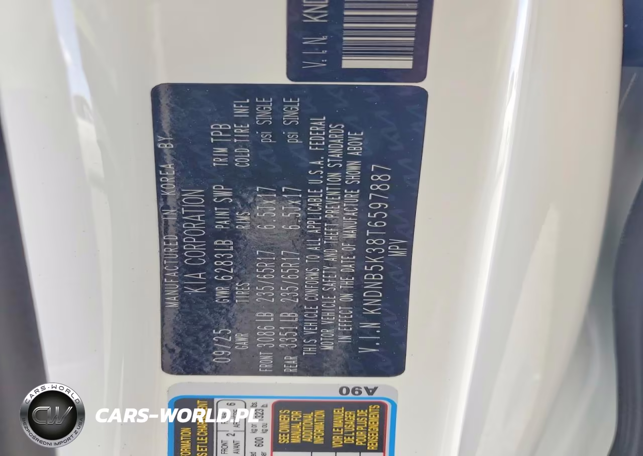 2026 Kia Carnival Lxs VIN:KNDNB5K38T6597887 - 12