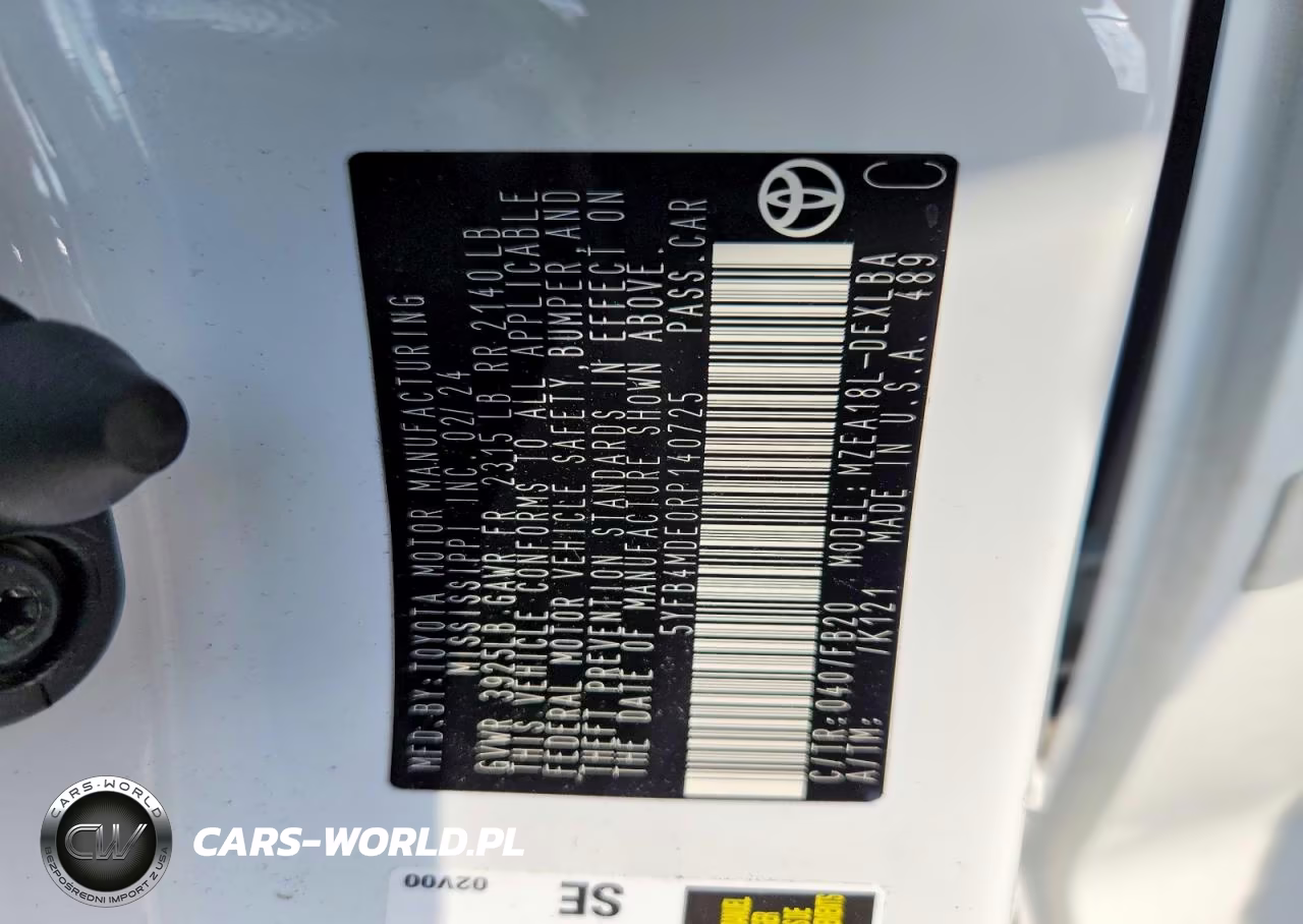 2024 Toyota Corolla Le VIN:5YFB4MDE0RP140725 - 12