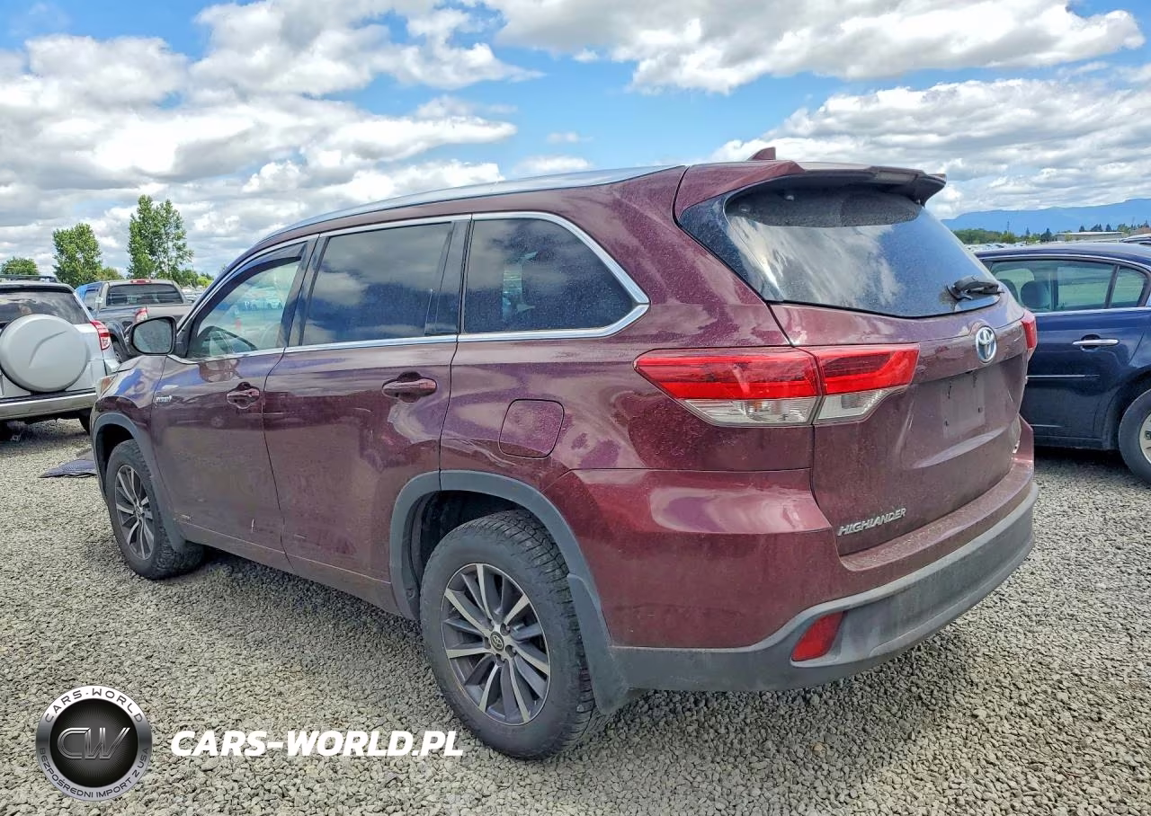2018 Toyota Highlander Hybrid Xle VIN:5TDJGRFH4JS038380 - 2