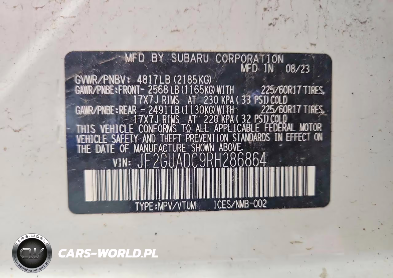 2024 Subaru Crosstrek Premium VIN:JF2GUADC9RH286864 - 14