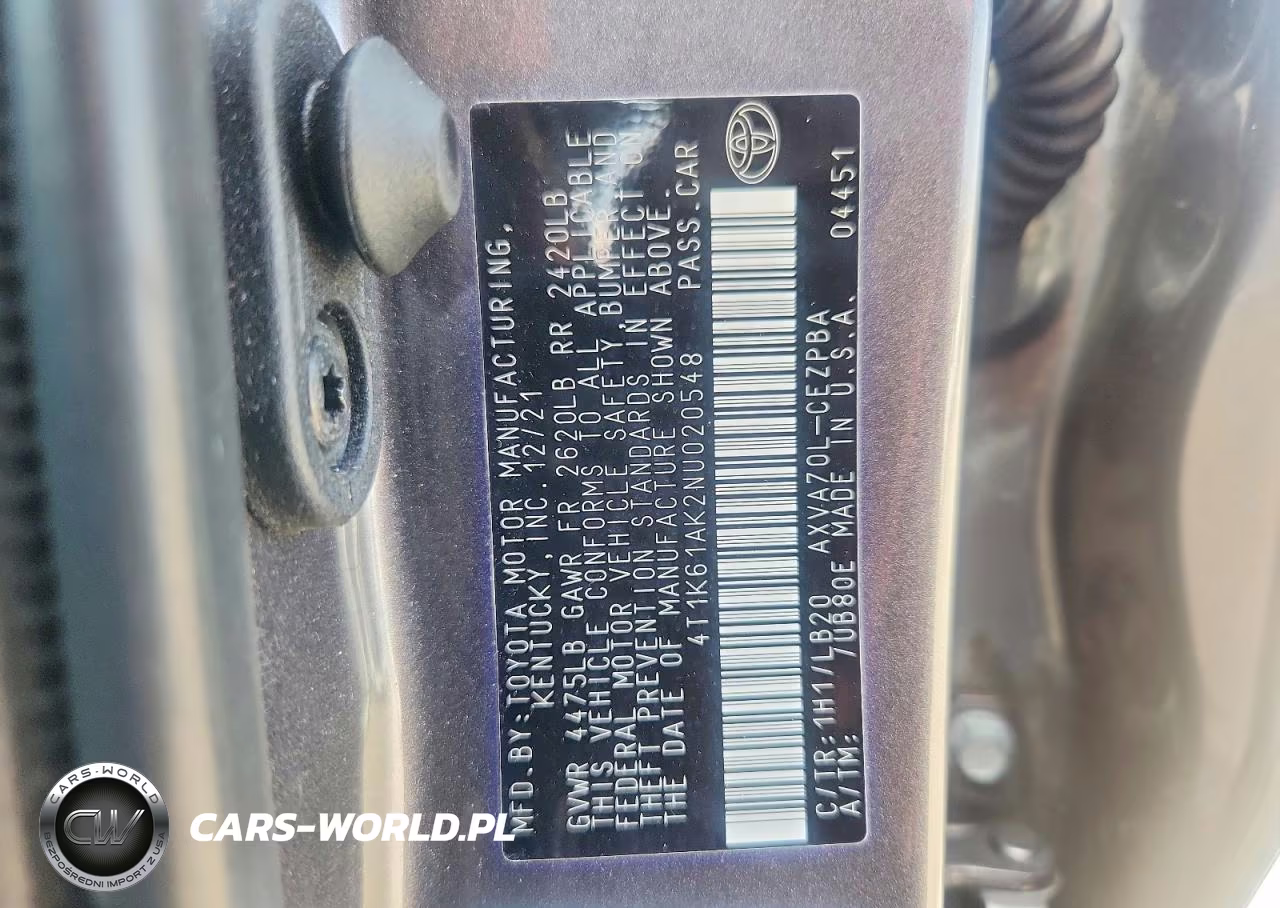 2022 Toyota Camry Xse VIN:4T1K61AK2NU020548 - 12