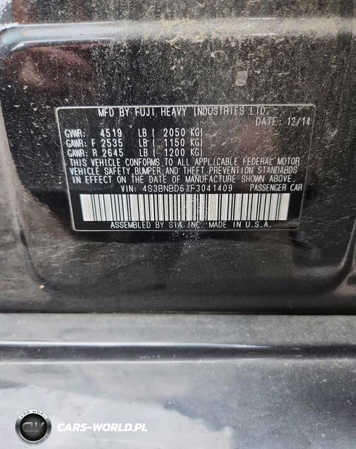 2015 Subaru Legacy VIN:4S3BNBD61F3041409 - 13
