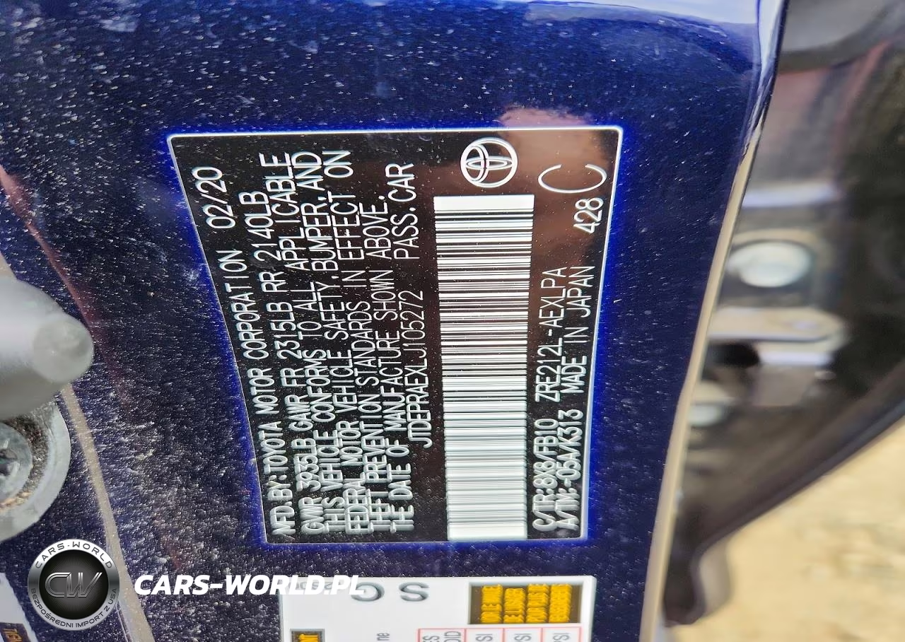 2020 Toyota Corolla Le VIN:JTDEPRAEXLJ105272 - 12