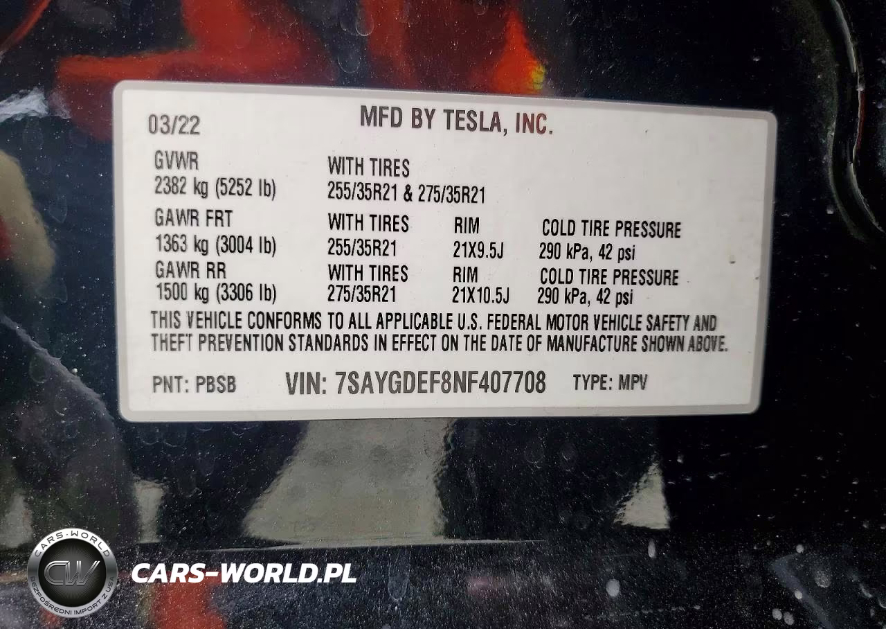 2022 Tesla Model Y VIN:7SAYGDEF8NF407708 - 12