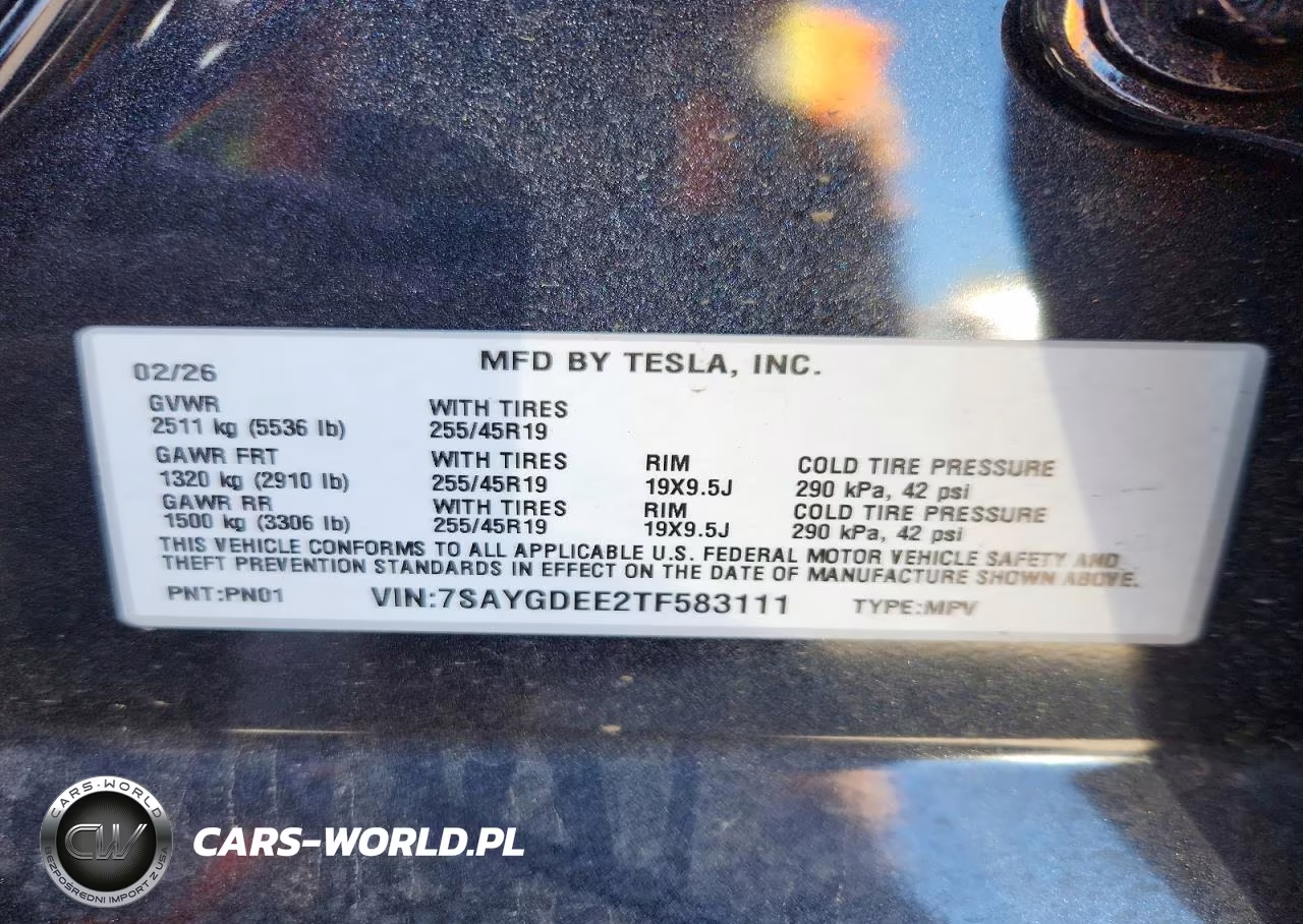 2026 Tesla Model Y VIN:7SAYGDEE2TF583111 - 14