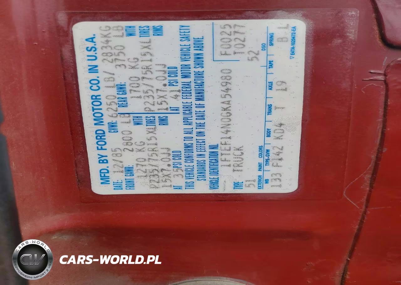 1986 Ford F150 VIN:1FTEF14N0GKA54980 - 12