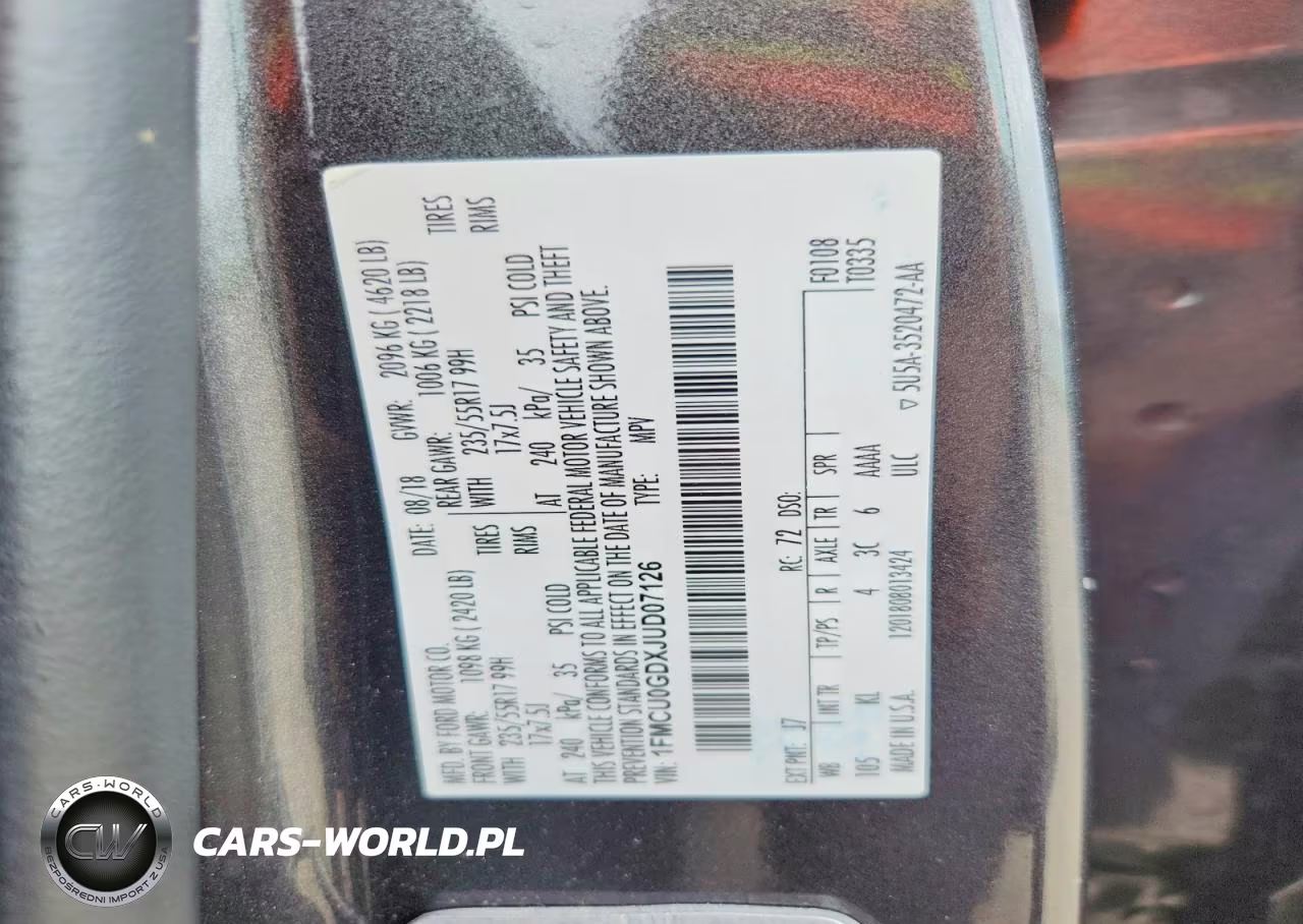 2018 Ford Escape Se VIN:1FMCU0GDXJUD07126 - 12