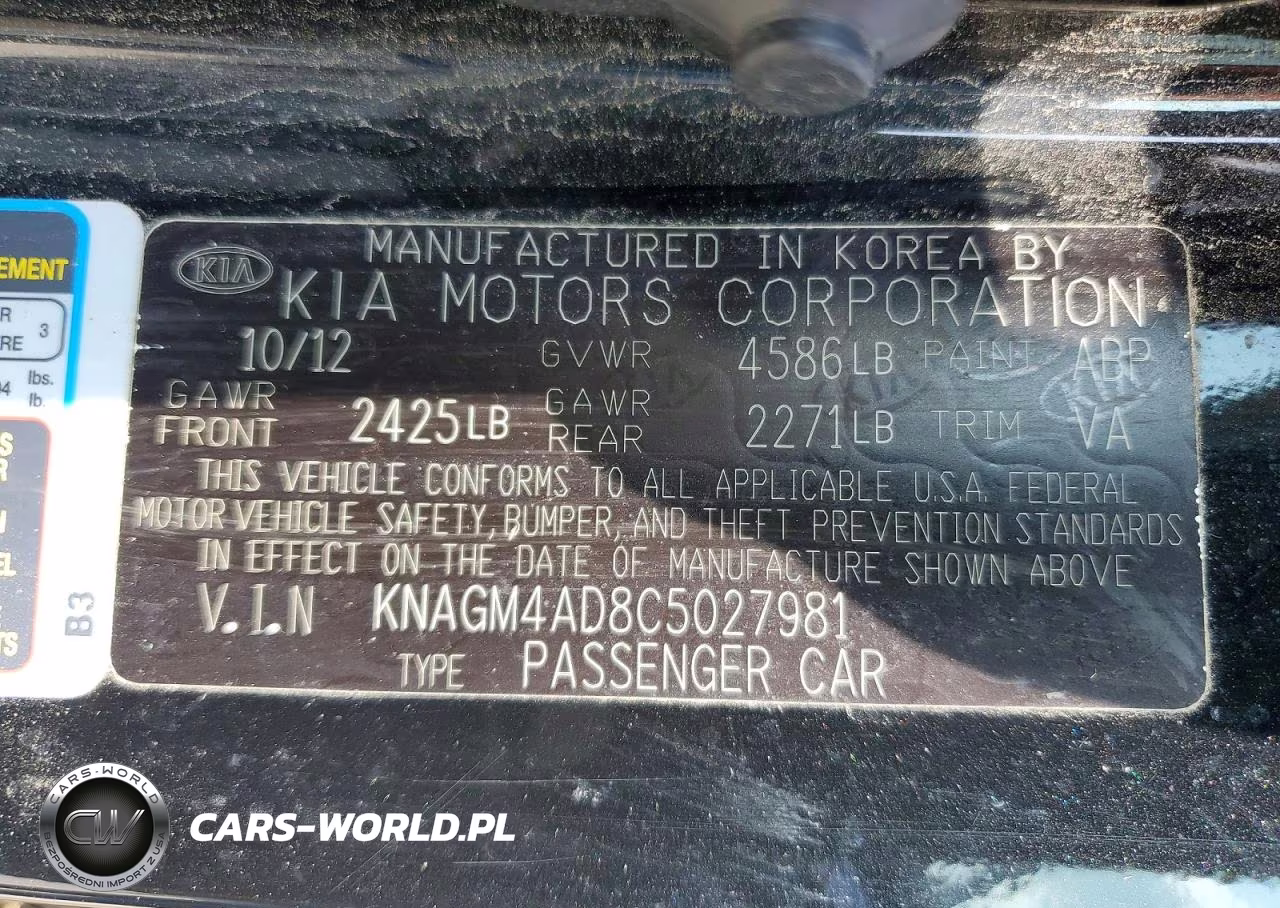 2012 Kia Optima Hybrid VIN:KNAGM4AD8C5027981 - 13