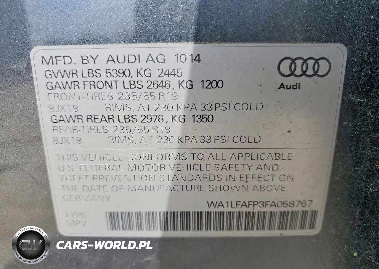 2015 Audi Q5 Premium Plus VIN:WA1LFAFP3FA058767 - 14