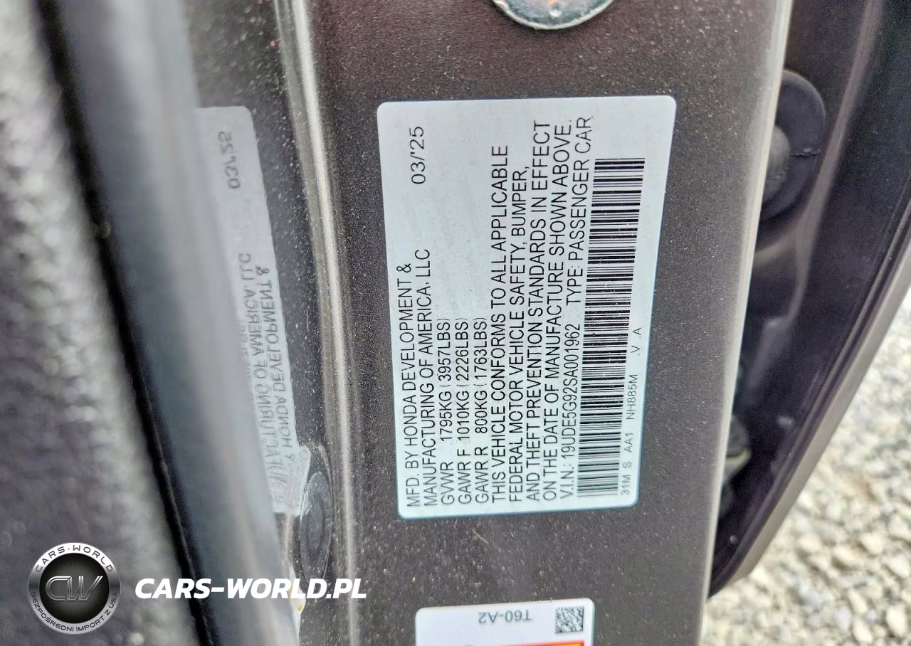 2025 Acura Integra Type S VIN:19UDE5G92SA001962 - 13