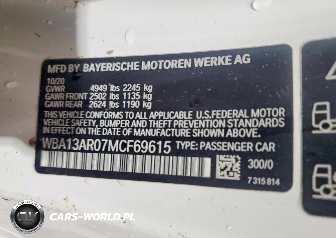2021 BMW M440Xi VIN:WBA13AR07MCF69615 - 13