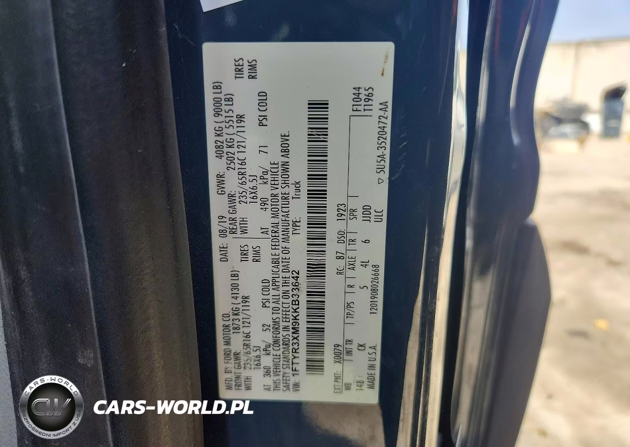 2019 Ford Transit 250 Delivery Van VIN:1FTYR3XM9KKB33642 - 13