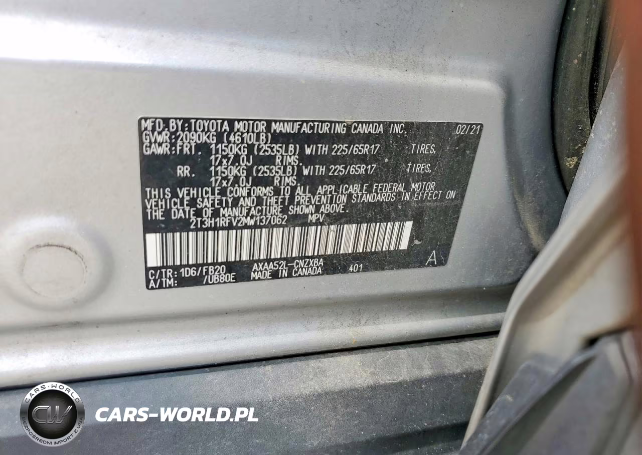 2021 Toyota Rav4 Le VIN:2T3H1RFV2MW137062 - 14