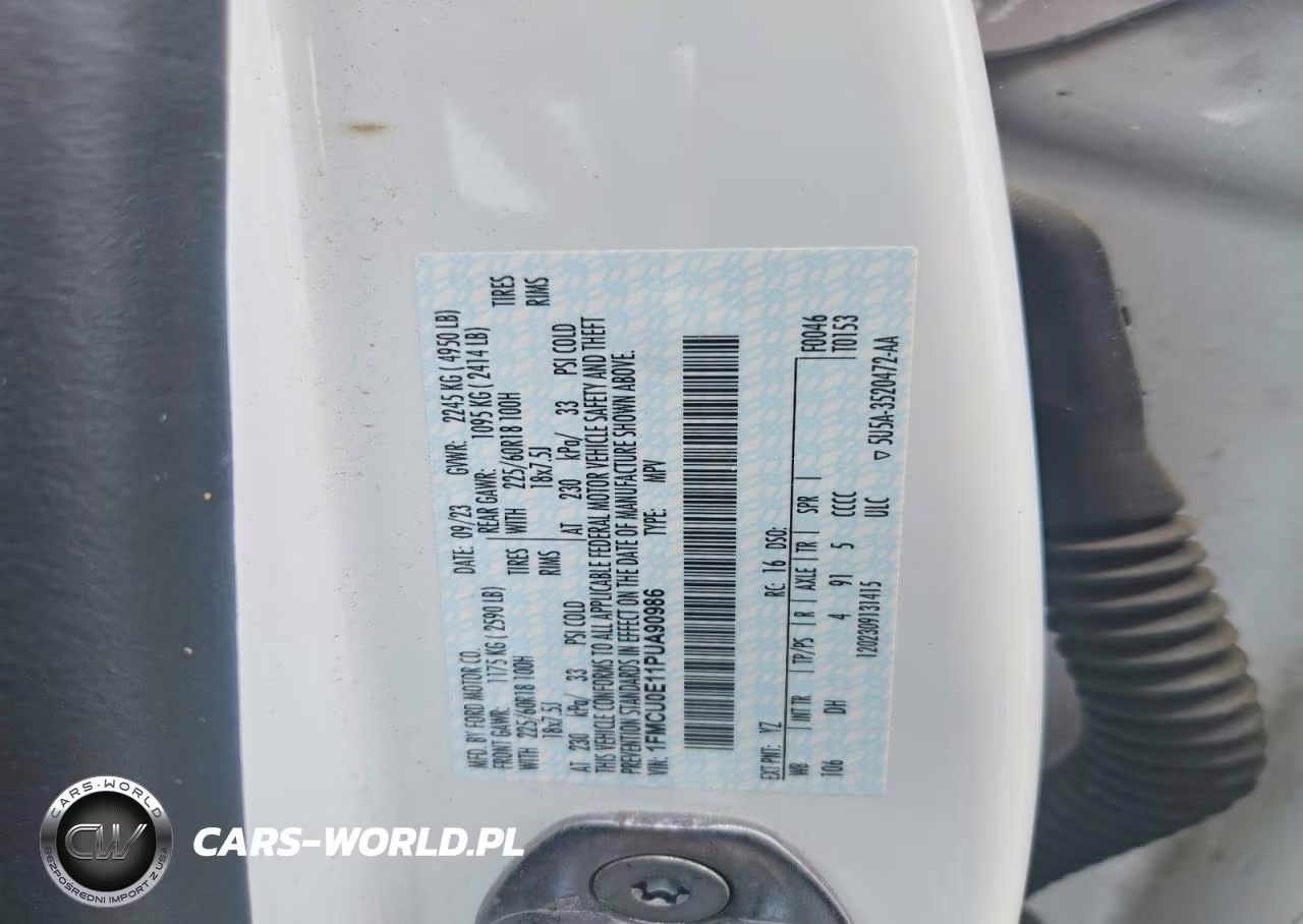 2023 Ford Escape VIN:1FMCU0E11PUA90986 - 14